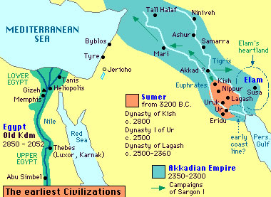 Ancient mesopotamia map